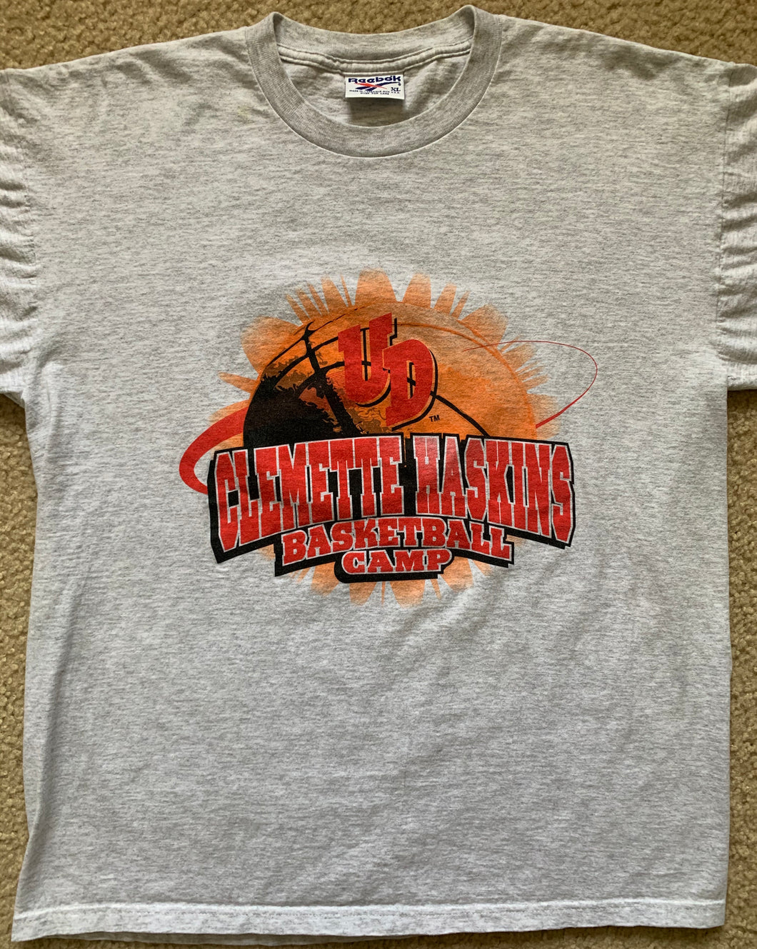 Reebok Clemente Haskins Basketball Camp tee size XL!