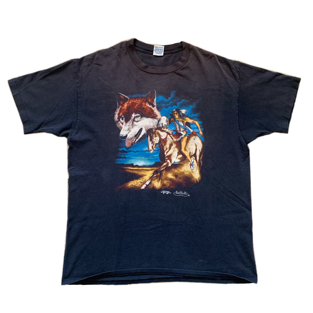 Trinity Wolf and Native American tee size XL!