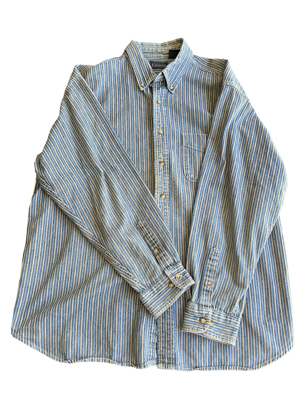Basic Editions Long Sleeve button up size XL!