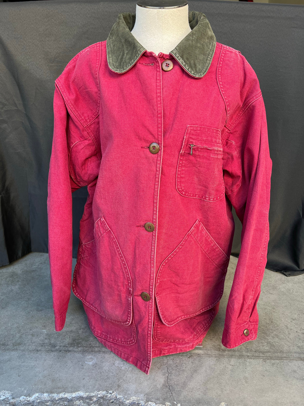L.L. Bean Jacket with Corduroy Collar size Womens Medium/Womens Regular fit!