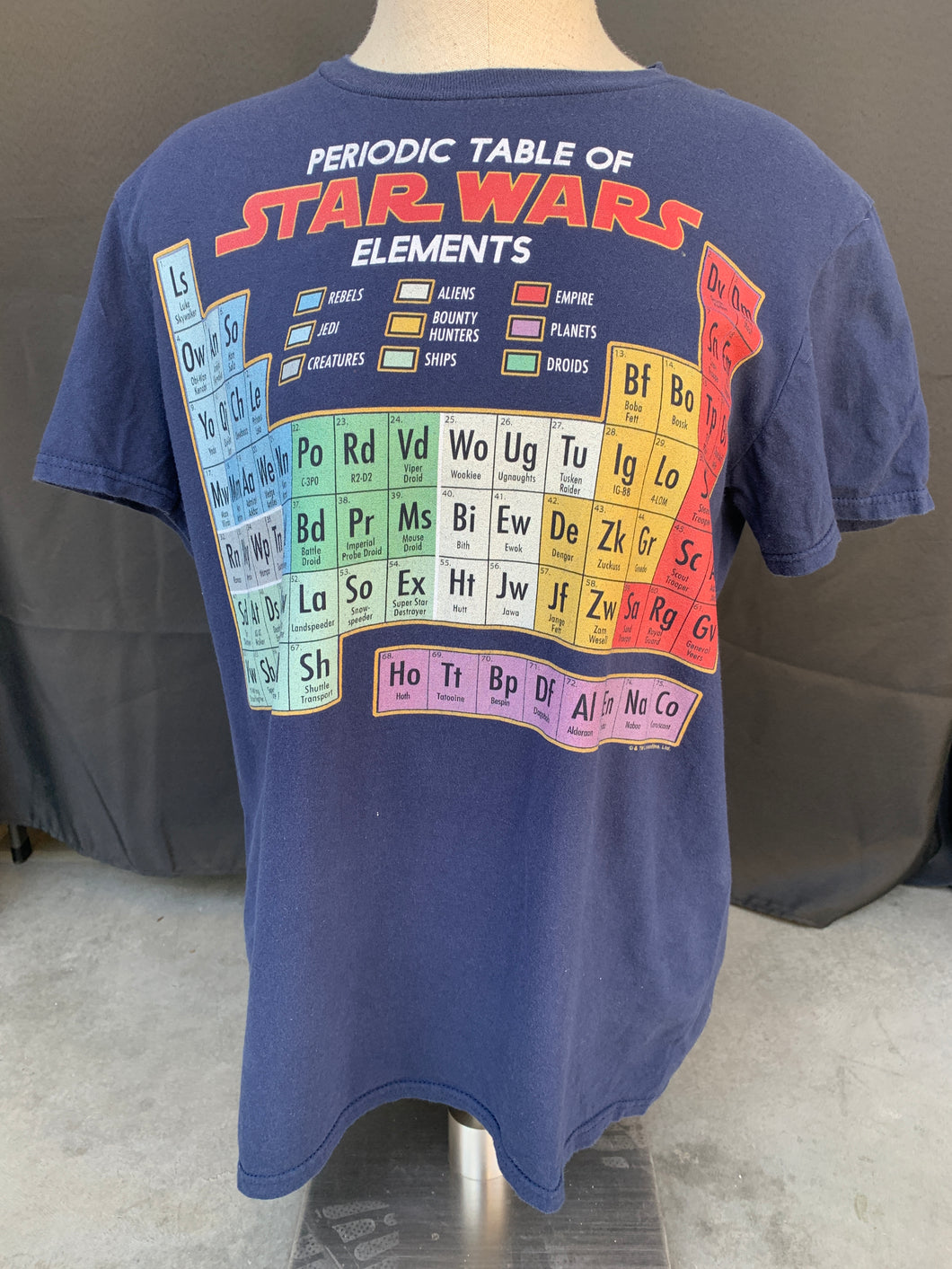 Star Wars Periodic Table tee size Medium!