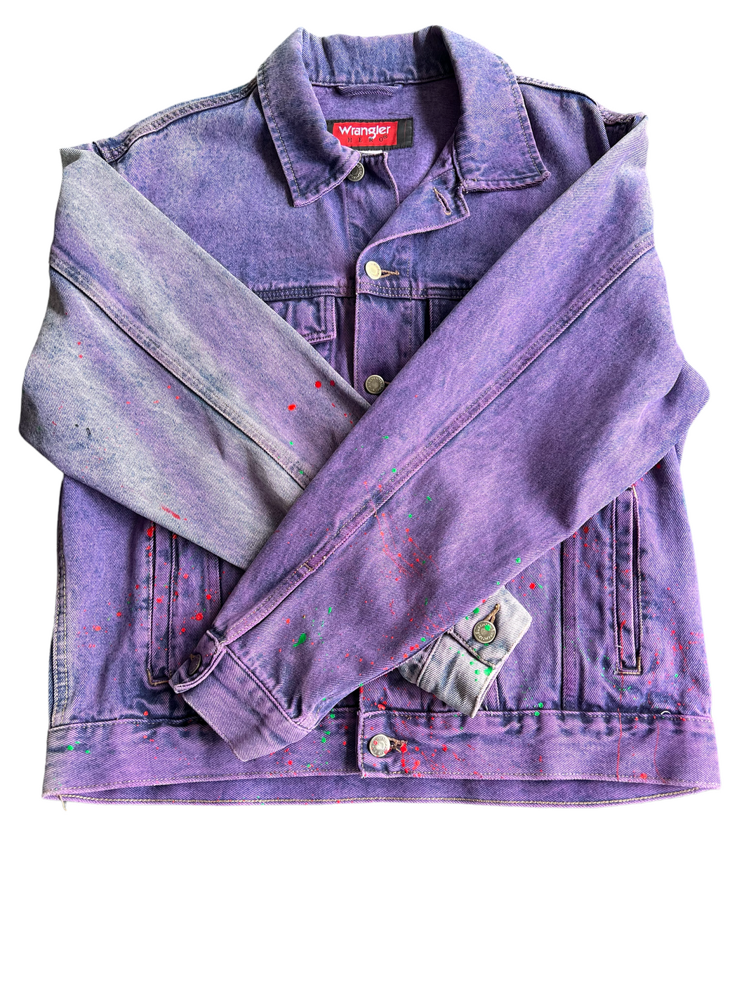 Wrangler Dyed Purple Denim Jacket size Medium!