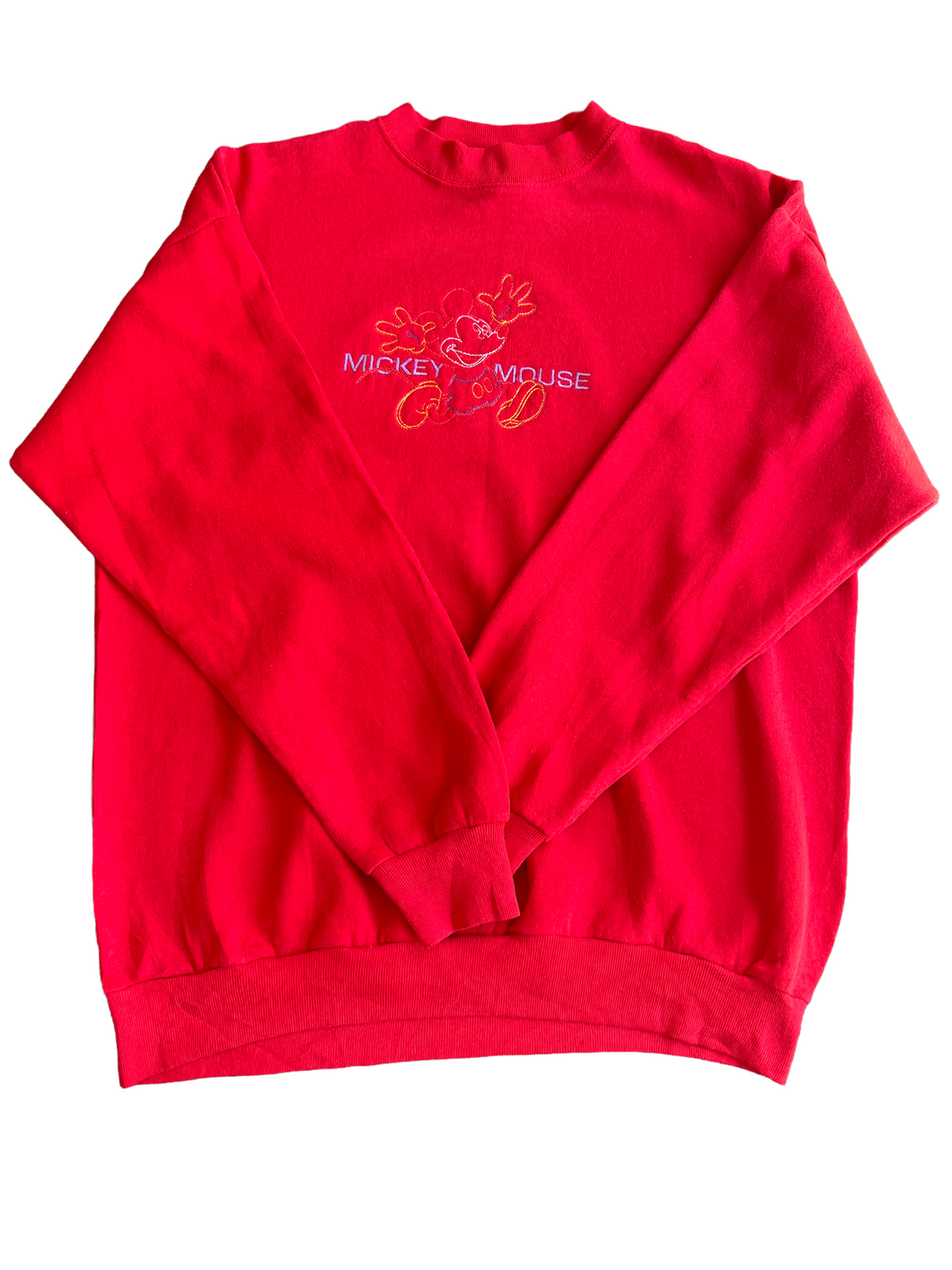 Mickey Mouse Red Pullover size Large!