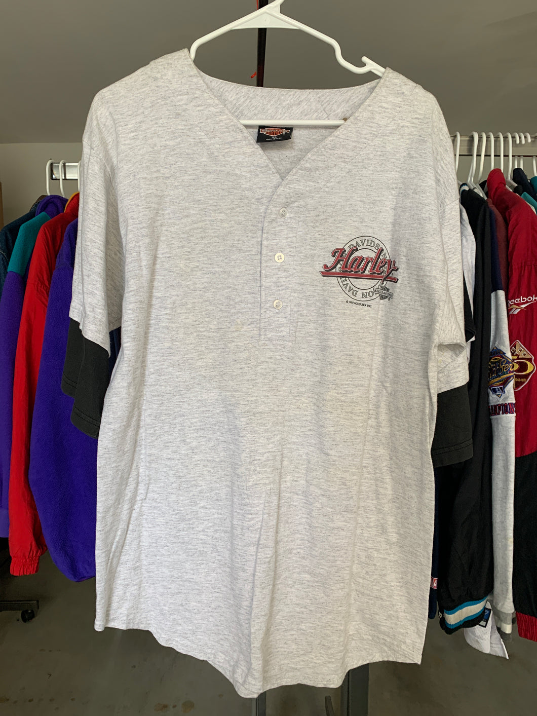 Harley Iowa Park, Texas Half Button tee size XL!